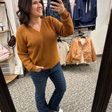 Heather Orange Marigold Sweater Top - Sweater THREAD & SUPPLY