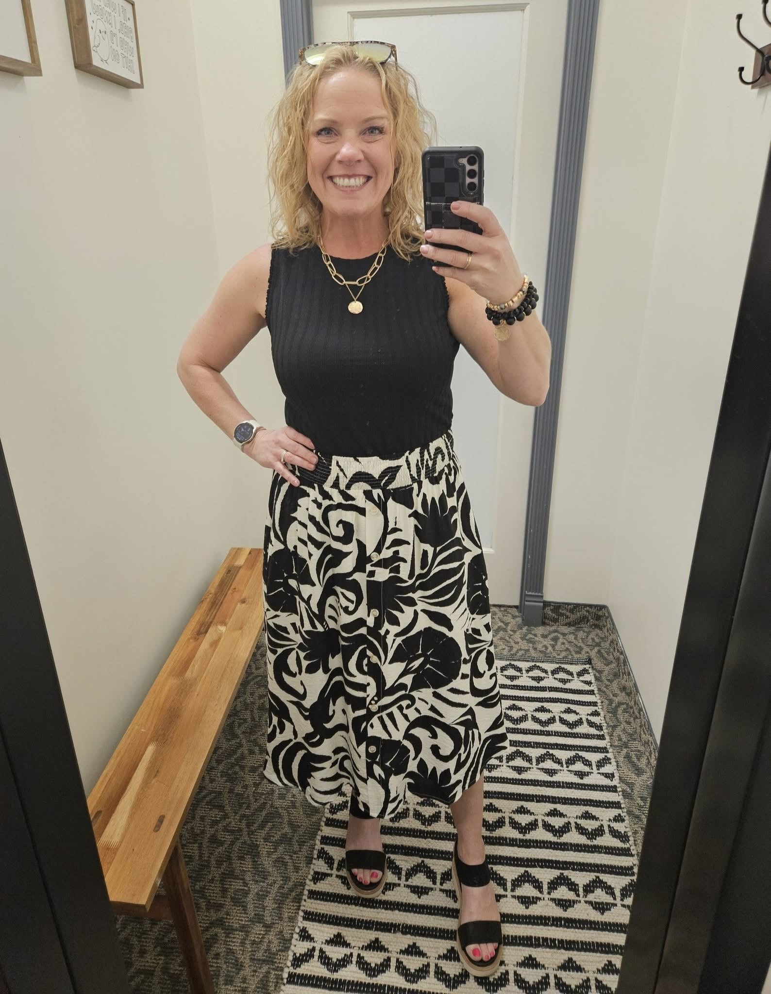 Black Lace Trim Ruffle Tank Tops- Tanks DOE & RAE
