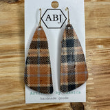 Autumn Plaid Leather Earrings Jewelry - Earrings ARTIFACTS JESSICA LYNCH