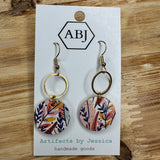 Pink Purple Mult Double Circle Earrings Jewelry - Earrings ARTIFACTS JESSICA LYNCH