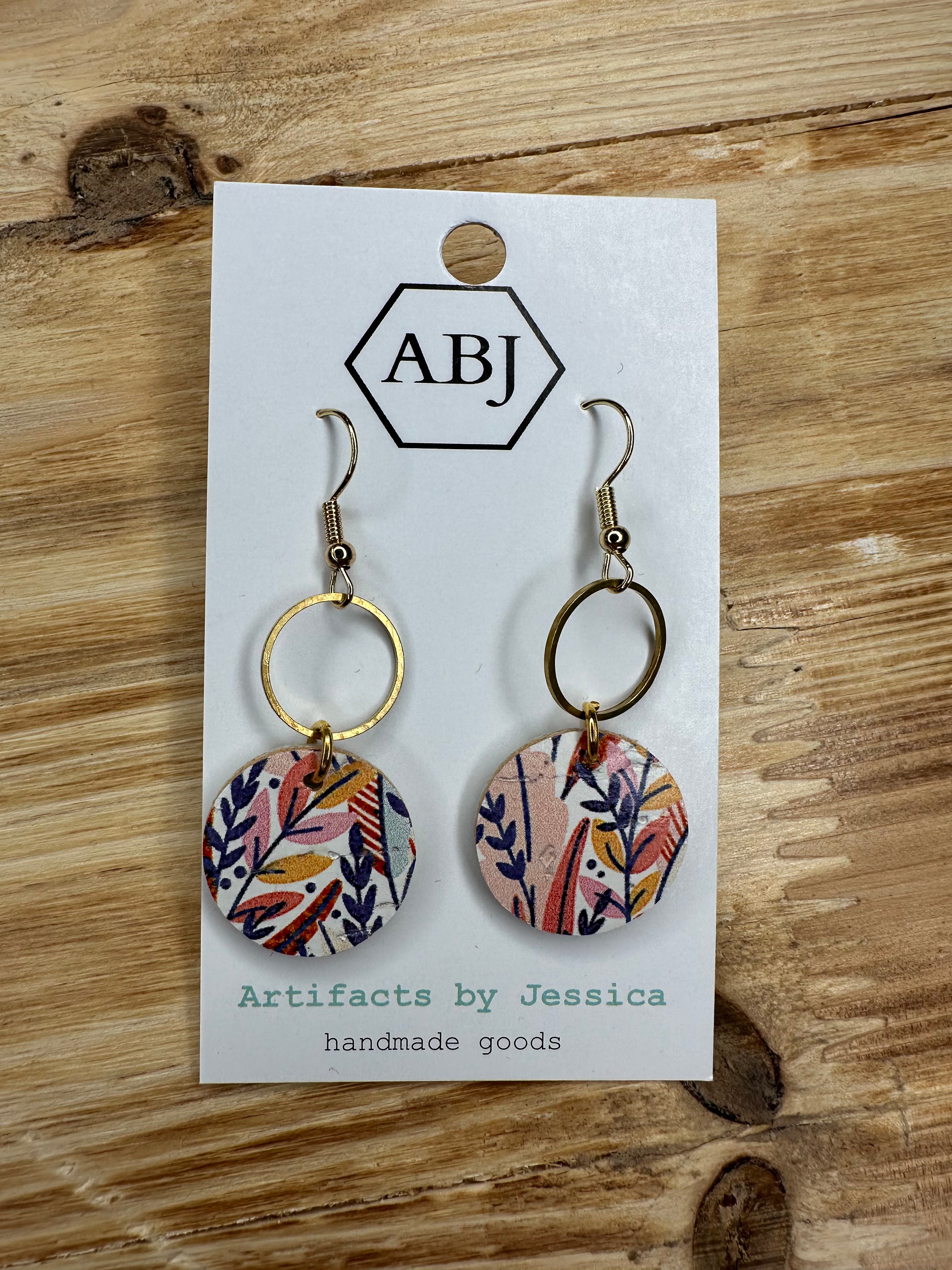 Pink Purple Mult Double Circle Earrings Jewelry - Earrings ARTIFACTS JESSICA LYNCH