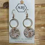 Tan Gray Cream Double Circle Earrings Jewelry - Earrings ARTIFACTS JESSICA LYNCH