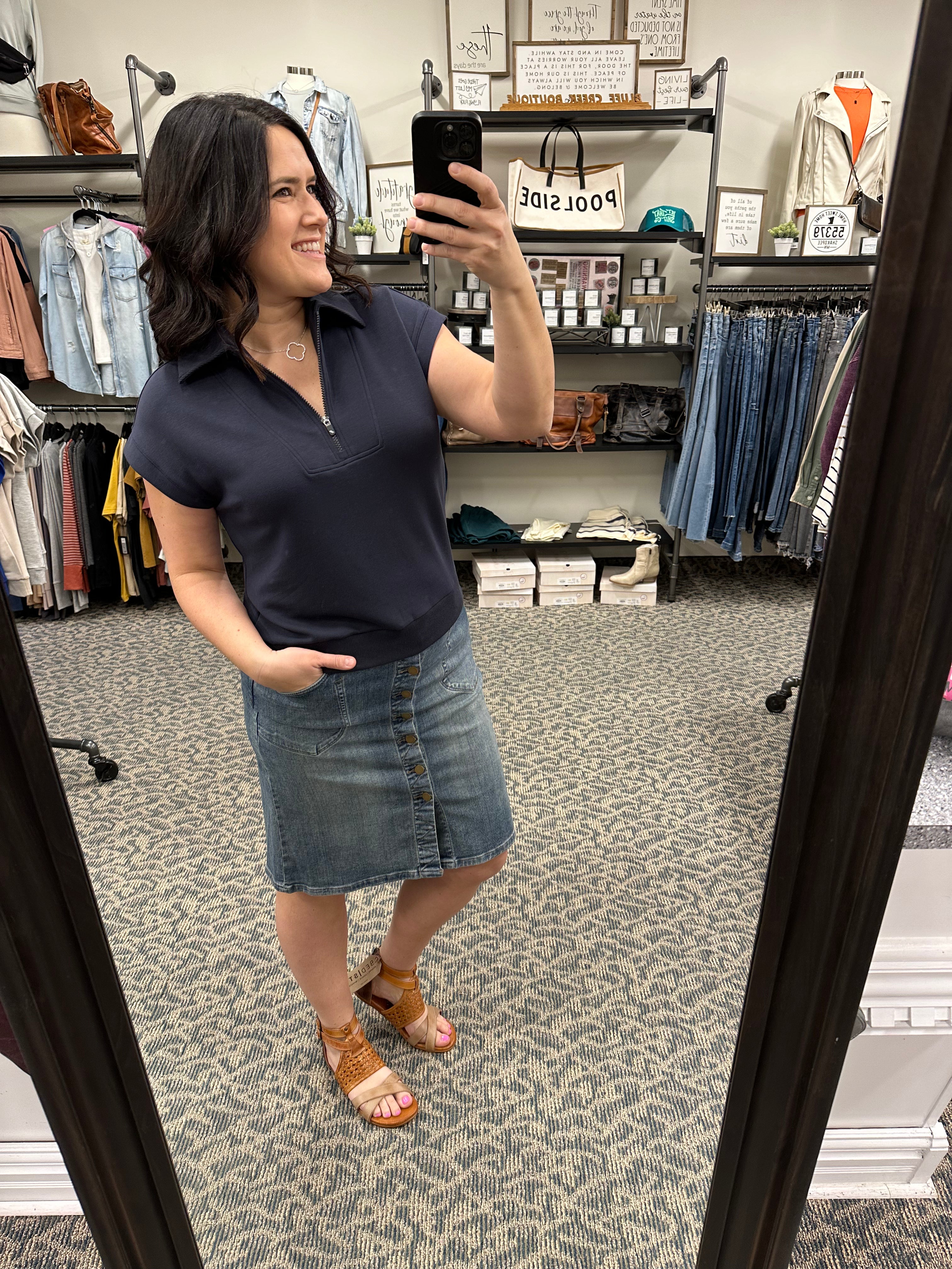 Rose Denim Skirt (KUT) Bottom- Skirt KUT FROM THE KLOTH