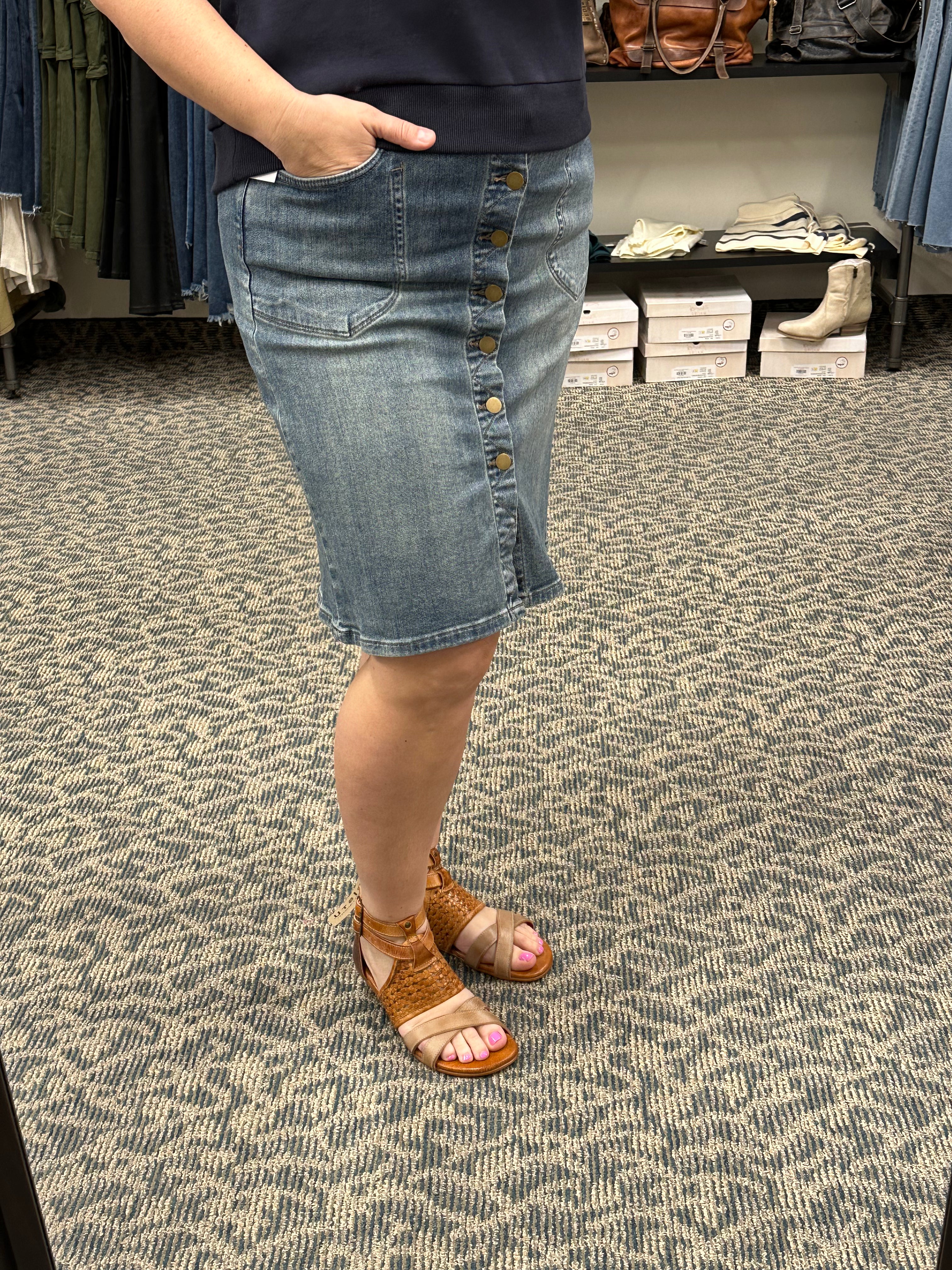 Rose Denim Skirt (KUT) Bottom- Skirt KUT FROM THE KLOTH