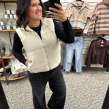 Ivory Polar Collar Vest Outerwear - Vest STACCATO