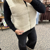 Ivory Polar Collar Vest Outerwear - Vest STACCATO