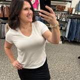 White Tatiana Tee Top - Tee THREAD & SUPPLY