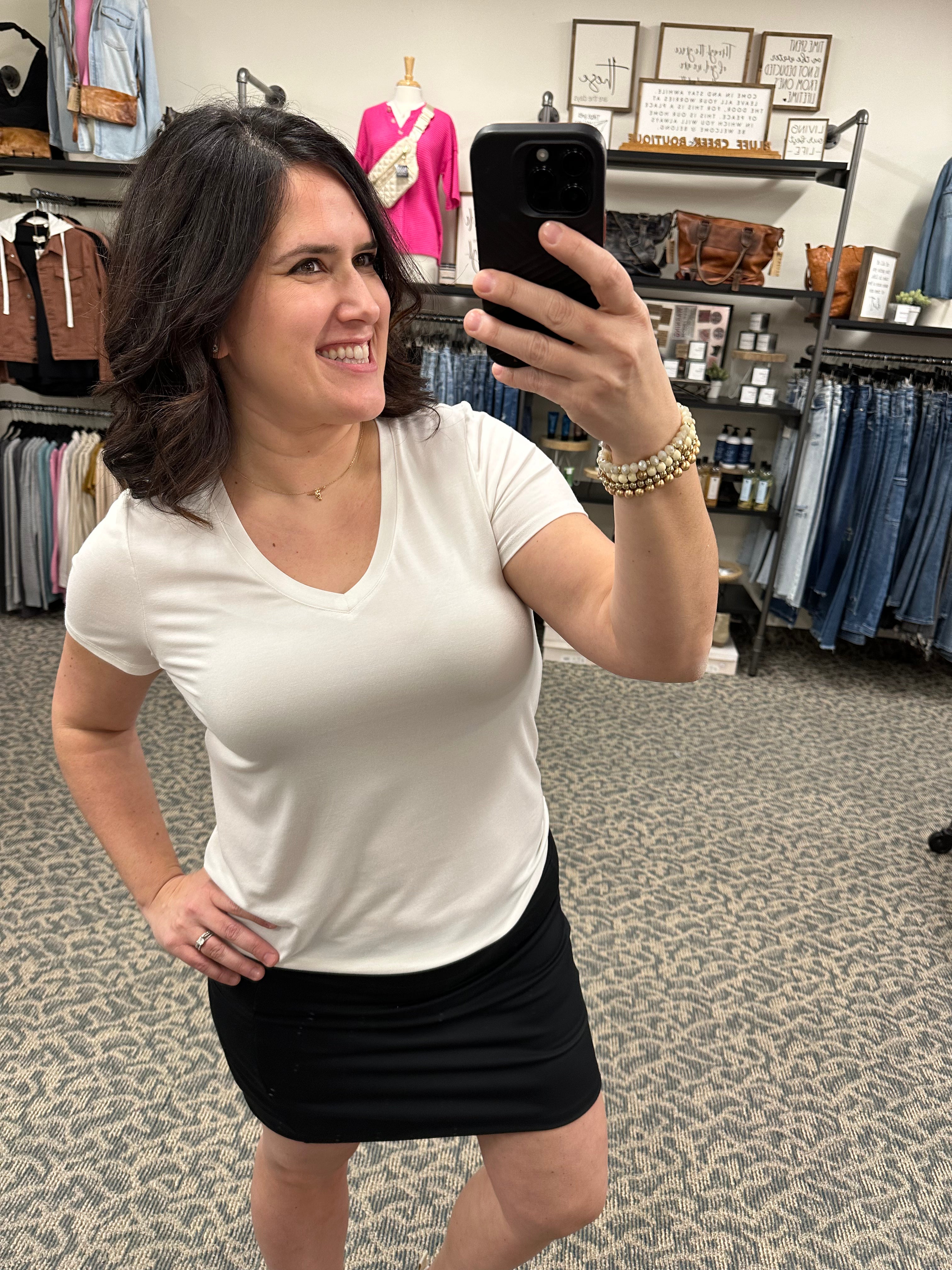 White Tatiana Tee Top - Tee THREAD & SUPPLY