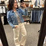 Jackie crop jacket make w/medium (Kut) jean jacket KUT FROM THE KLOTH
