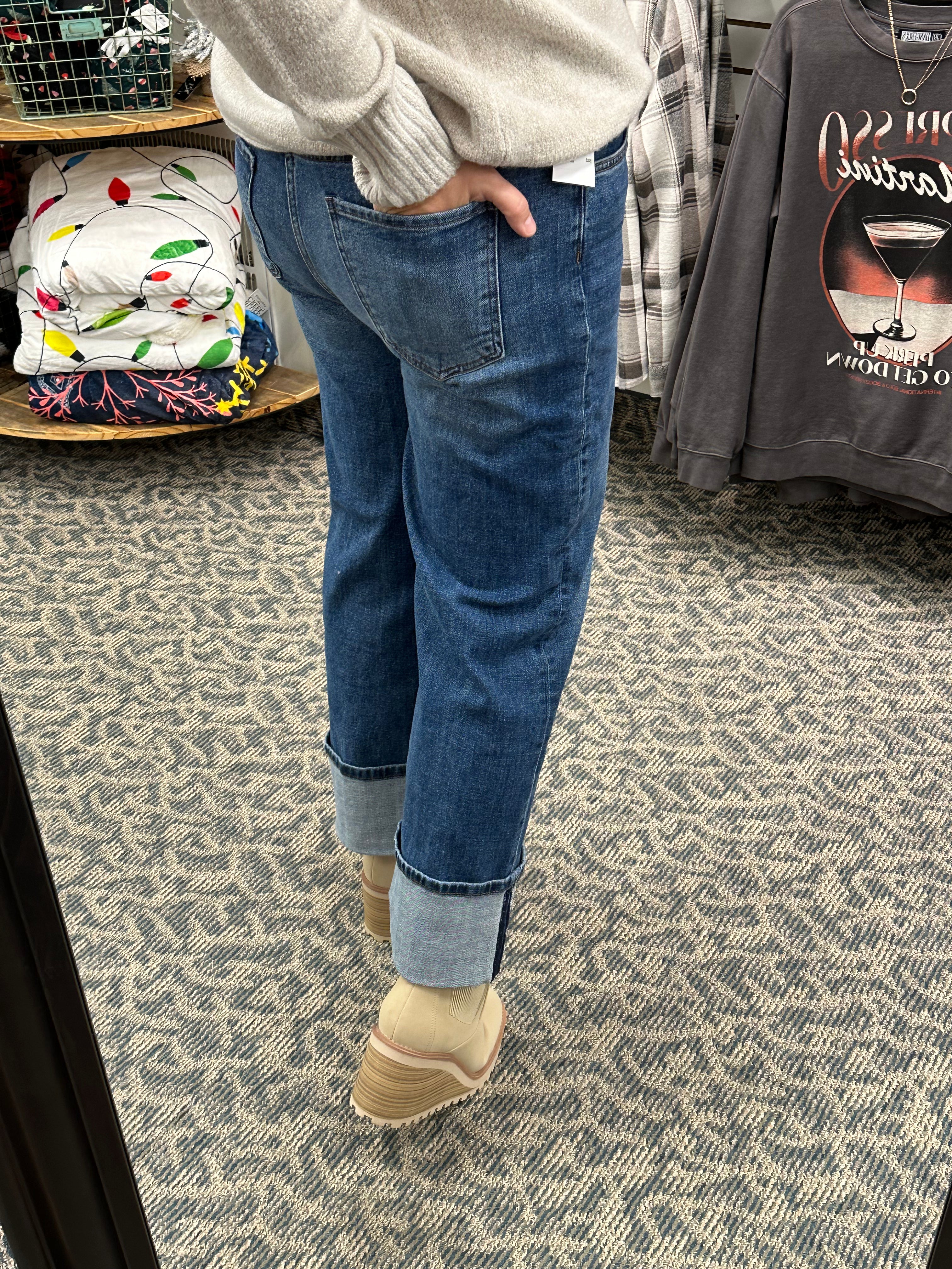 Sienna Alert HR Wide Leg Cuff Jeans (Kut) Bottom- Pants KUT FROM THE KLOTH