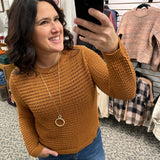 Cinnamon Cosmo Crochet Sweater Top - Sweater KUT FROM THE KLOTH