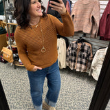 Cinnamon Cosmo Crochet Sweater Top - Sweater KUT FROM THE KLOTH