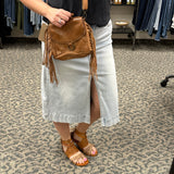 High Rise A-Line Denim Skirt (MICA) Bottom- Skirt MICA DENIM