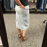 High Rise A-Line Denim Skirt (MICA) Bottom- Skirt MICA DENIM