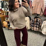 Dark Plum Meg Wide Leg (Kut) Bottom- Pants KUT FROM THE KLOTH