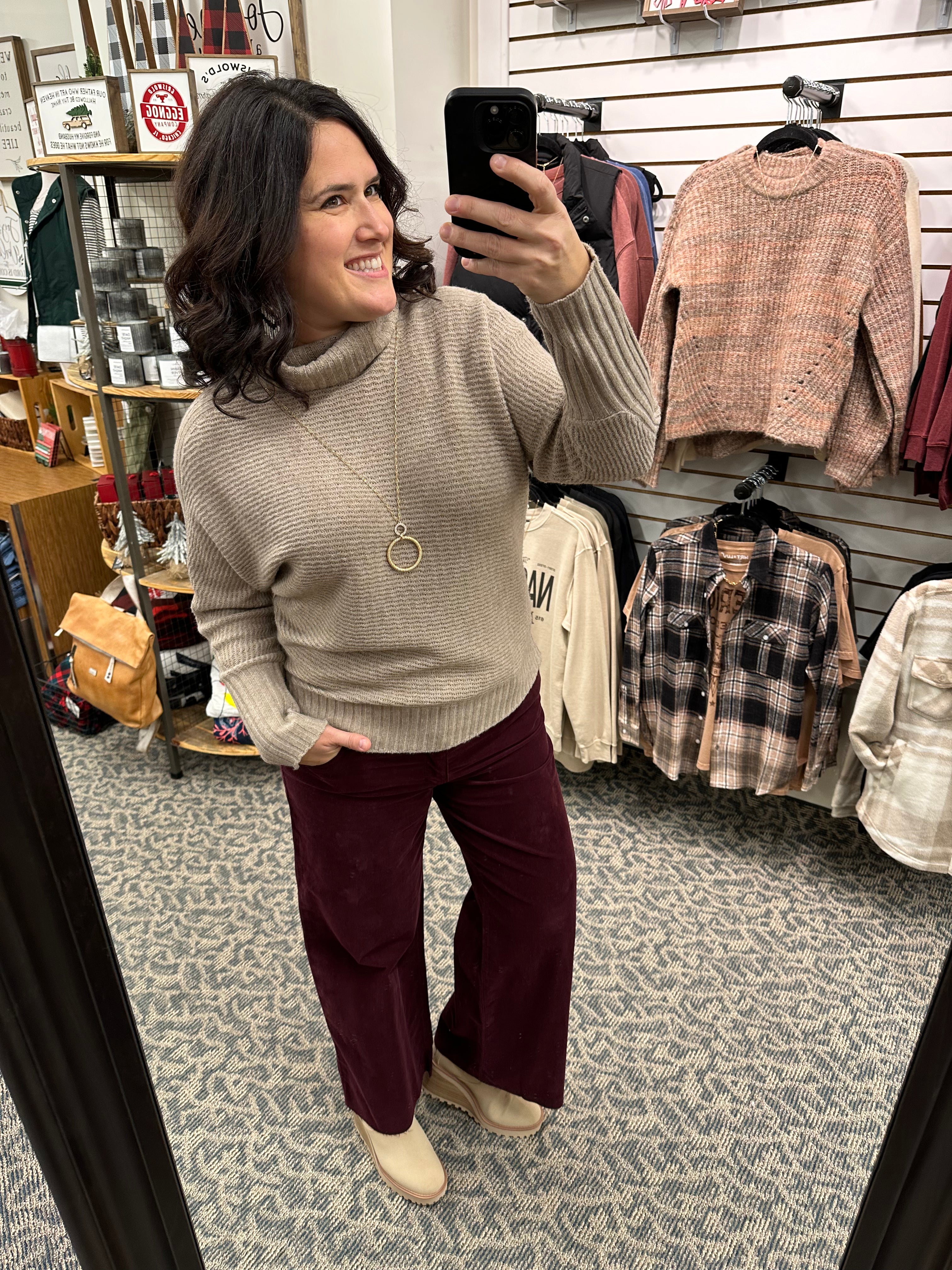 Dark Plum Meg Wide Leg (Kut) Bottom- Pants KUT FROM THE KLOTH