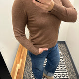 Brown V-neck Sweater Top - Sweater STACCATO