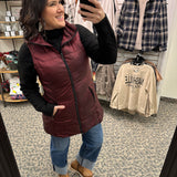 Long Ruby Down Vest Outerwear - Vest Anorak