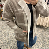 Mocha Coatigan Tops- Cardigans BE COOL