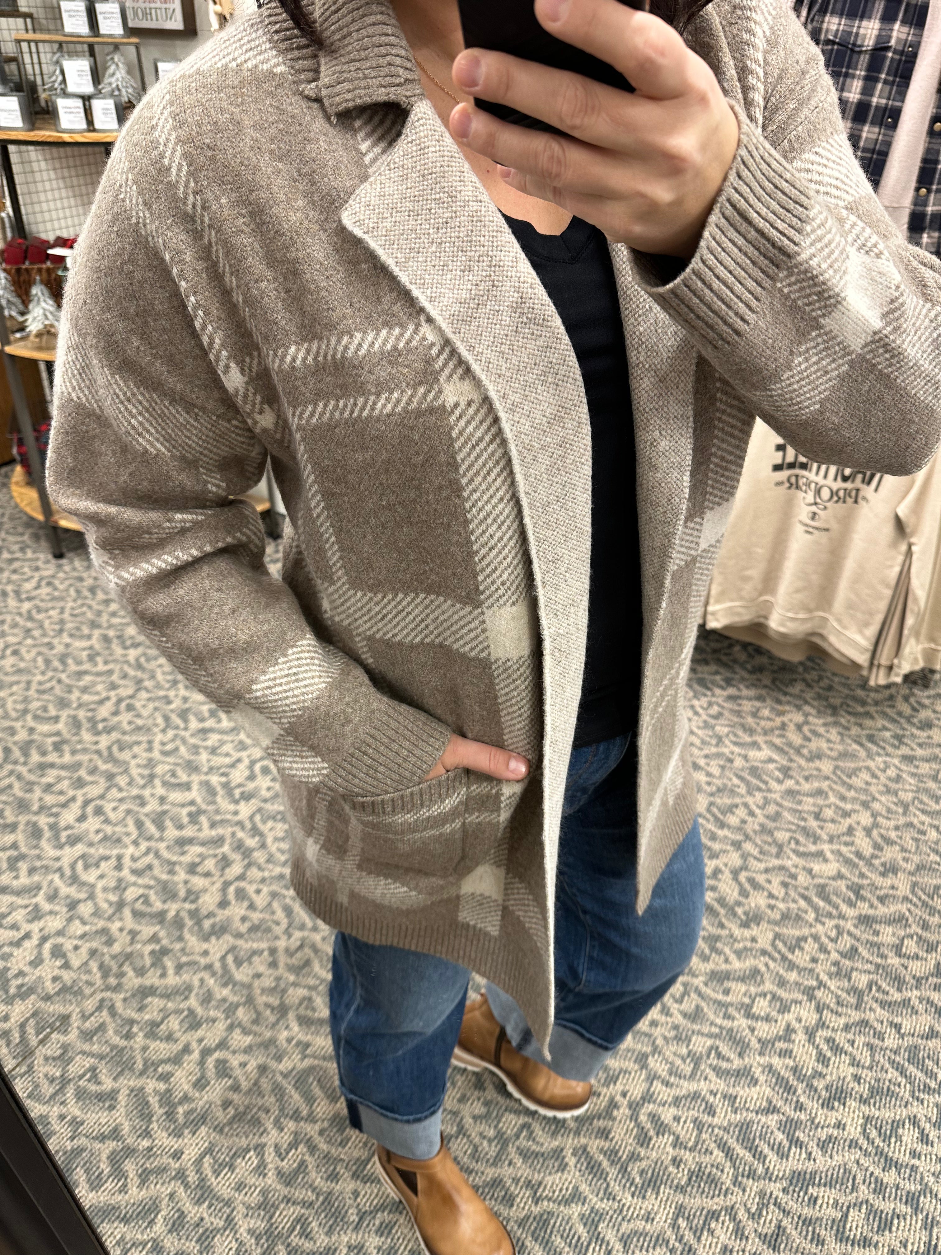 Mocha Coatigan Tops- Cardigans BE COOL