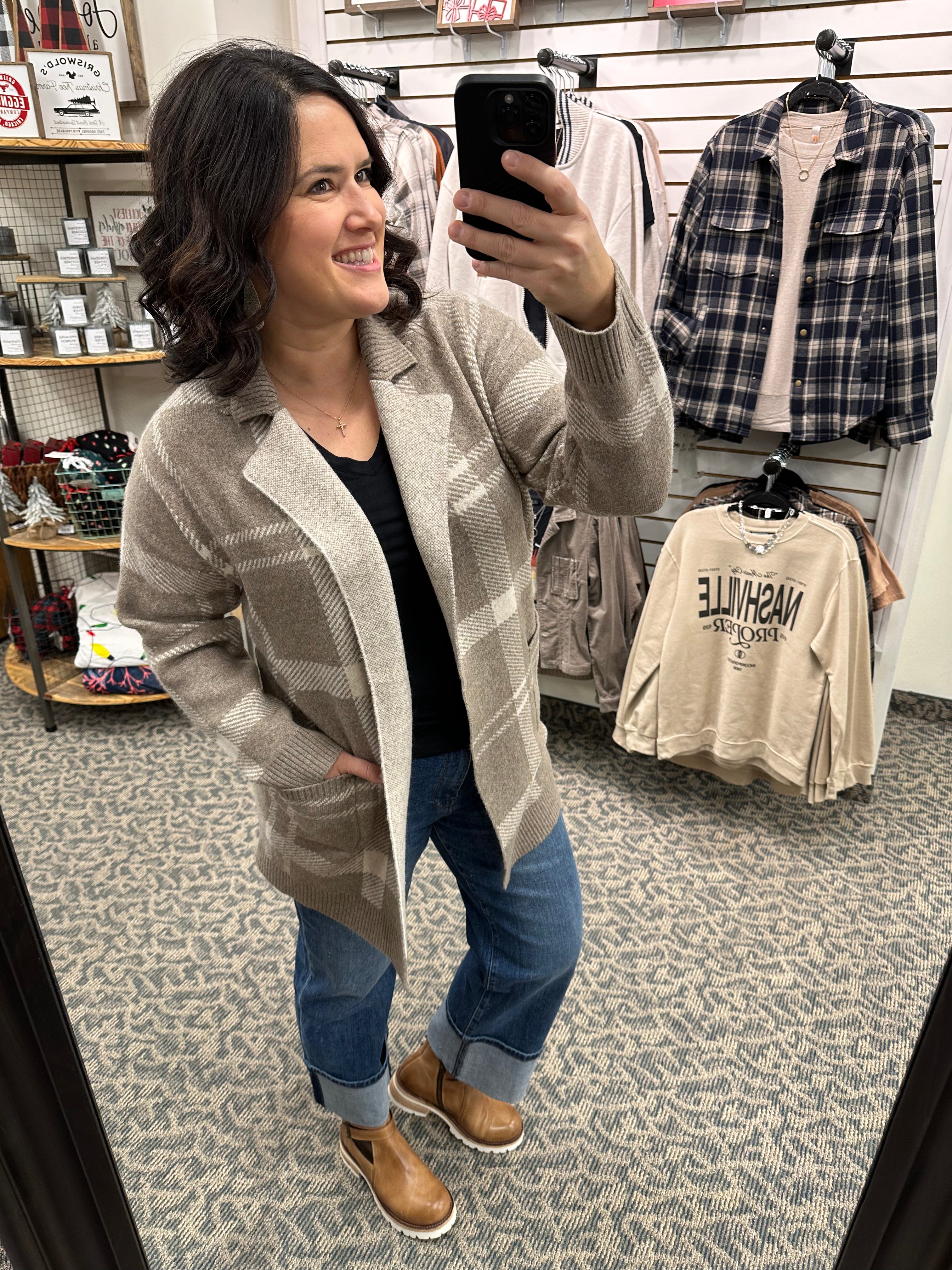 Mocha Coatigan Tops- Cardigans BE COOL