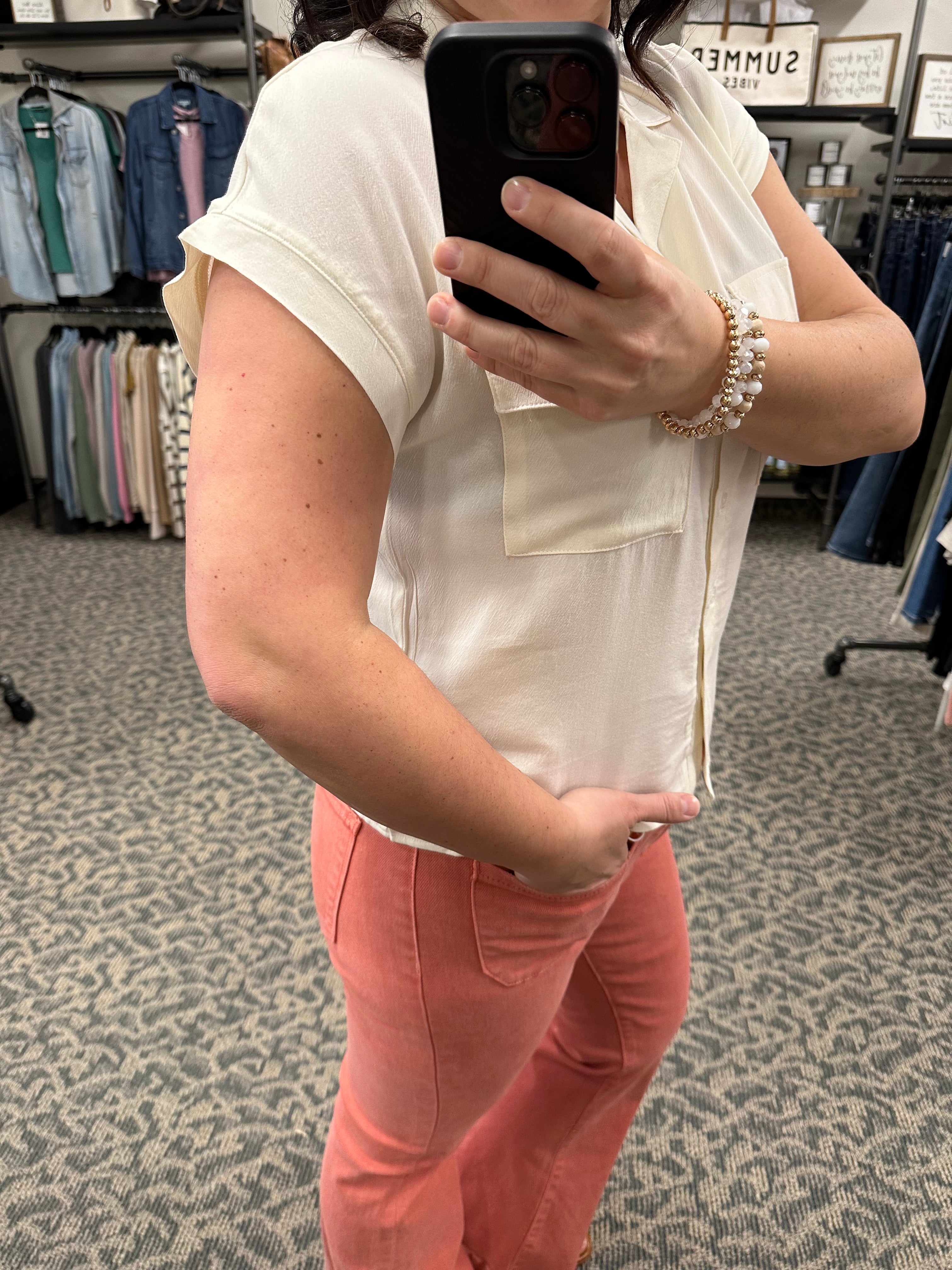 Soft Ivory Sunnie Shirt Tops - Button Ups THREAD & SUPPLY