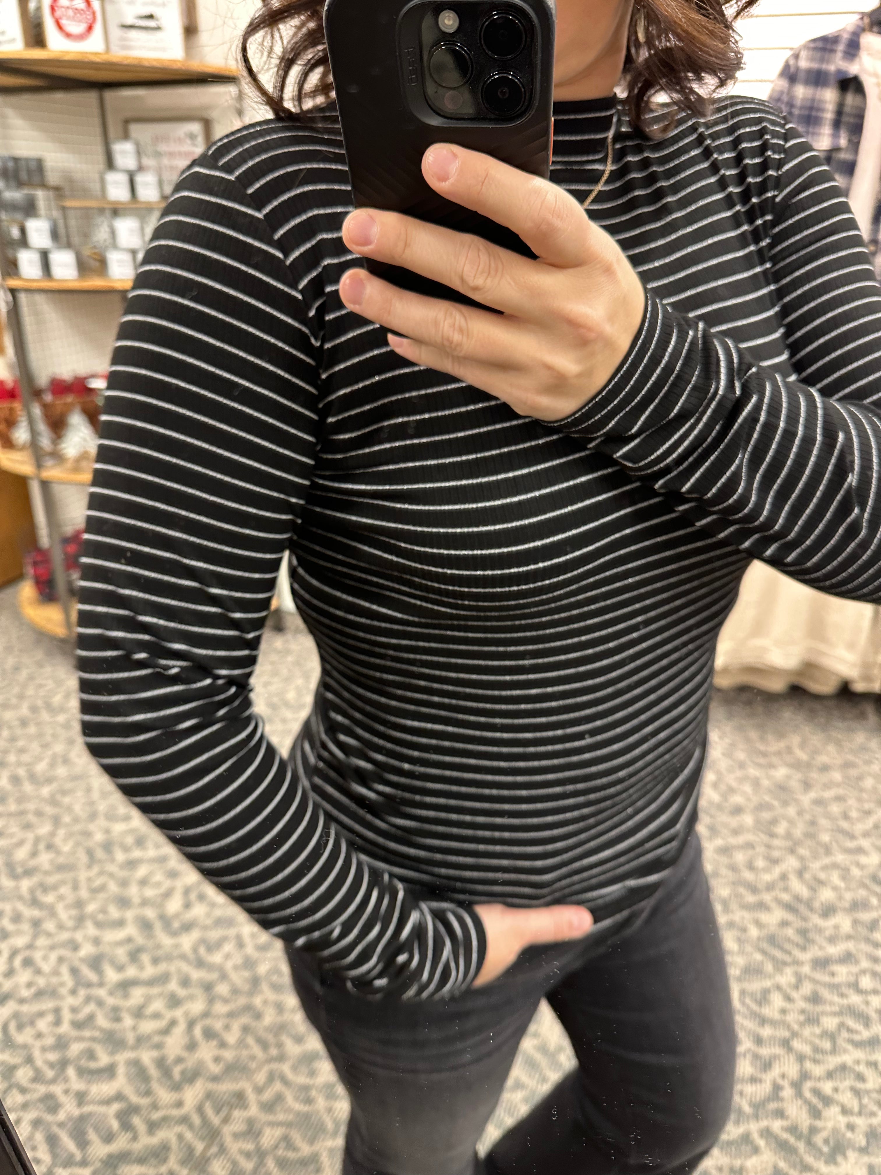 Black Silver Liz Top Top - Tee THREAD & SUPPLY