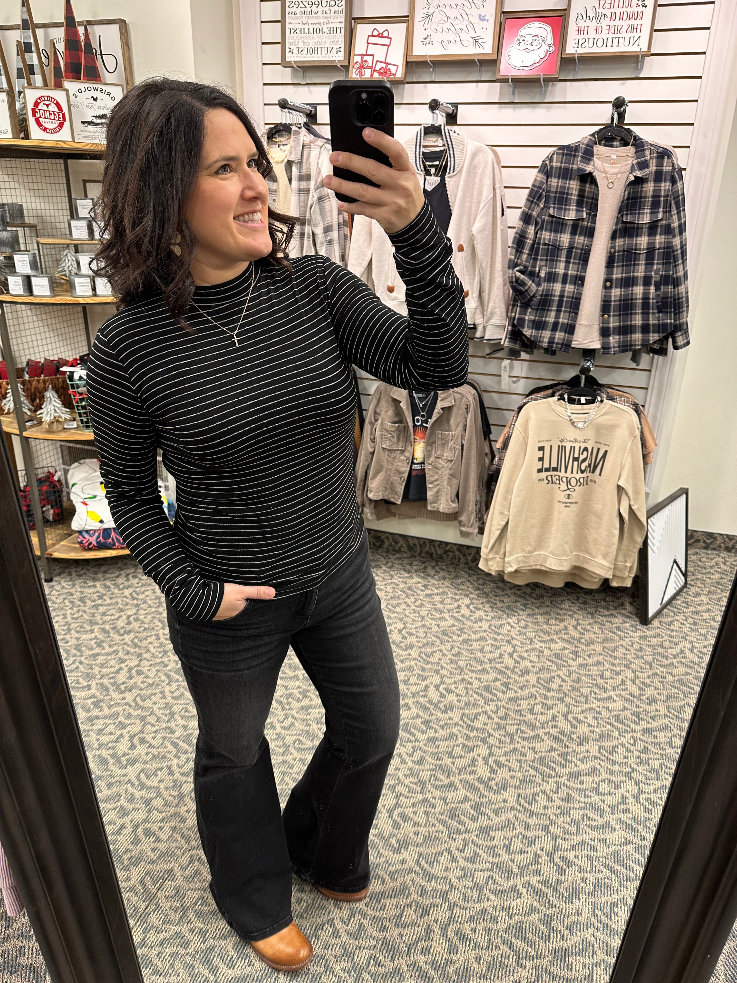 Black Silver Liz Top Top - Tee THREAD & SUPPLY