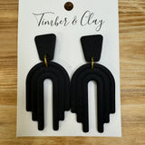 Black Arch Earrings Jewelry - Earrings Timber & Clay