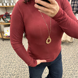 Maroon Ribbed Liz Top Top - Tee THREAD & SUPPLY