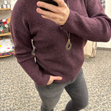 Heather Elderberry Dani Sweater Top - Sweater THREAD & SUPPLY