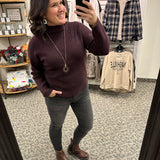 Heather Elderberry Dani Sweater Top - Sweater THREAD & SUPPLY