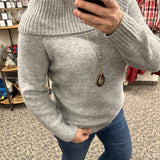 Grey Marilyn Sweater Top - Sweater RD International
