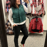 Bistro Green Anya Vest Outerwear - Vest THREAD & SUPPLY