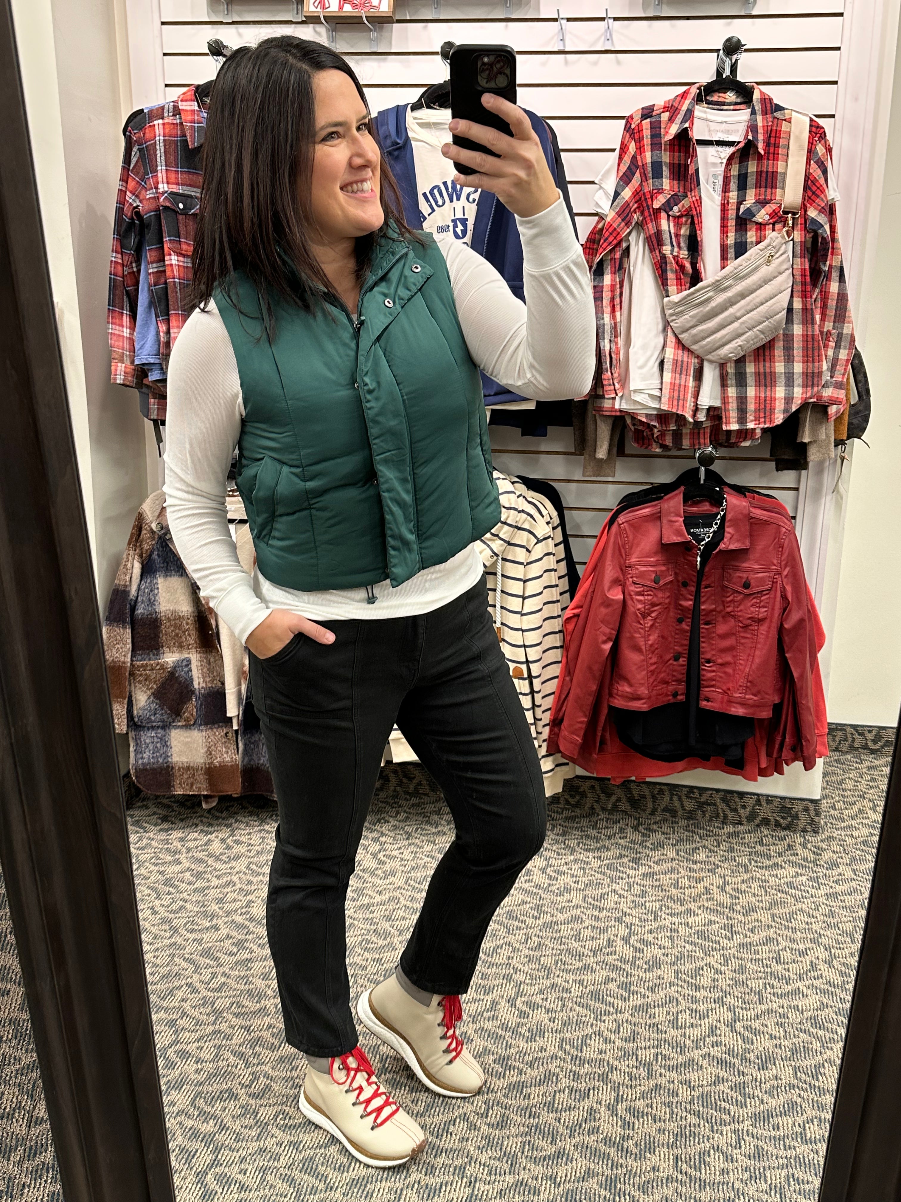 Bistro Green Anya Vest Outerwear - Vest THREAD & SUPPLY
