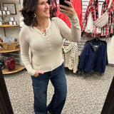 Tofu Oak Stripe Addie Top Top - Tee THREAD & SUPPLY