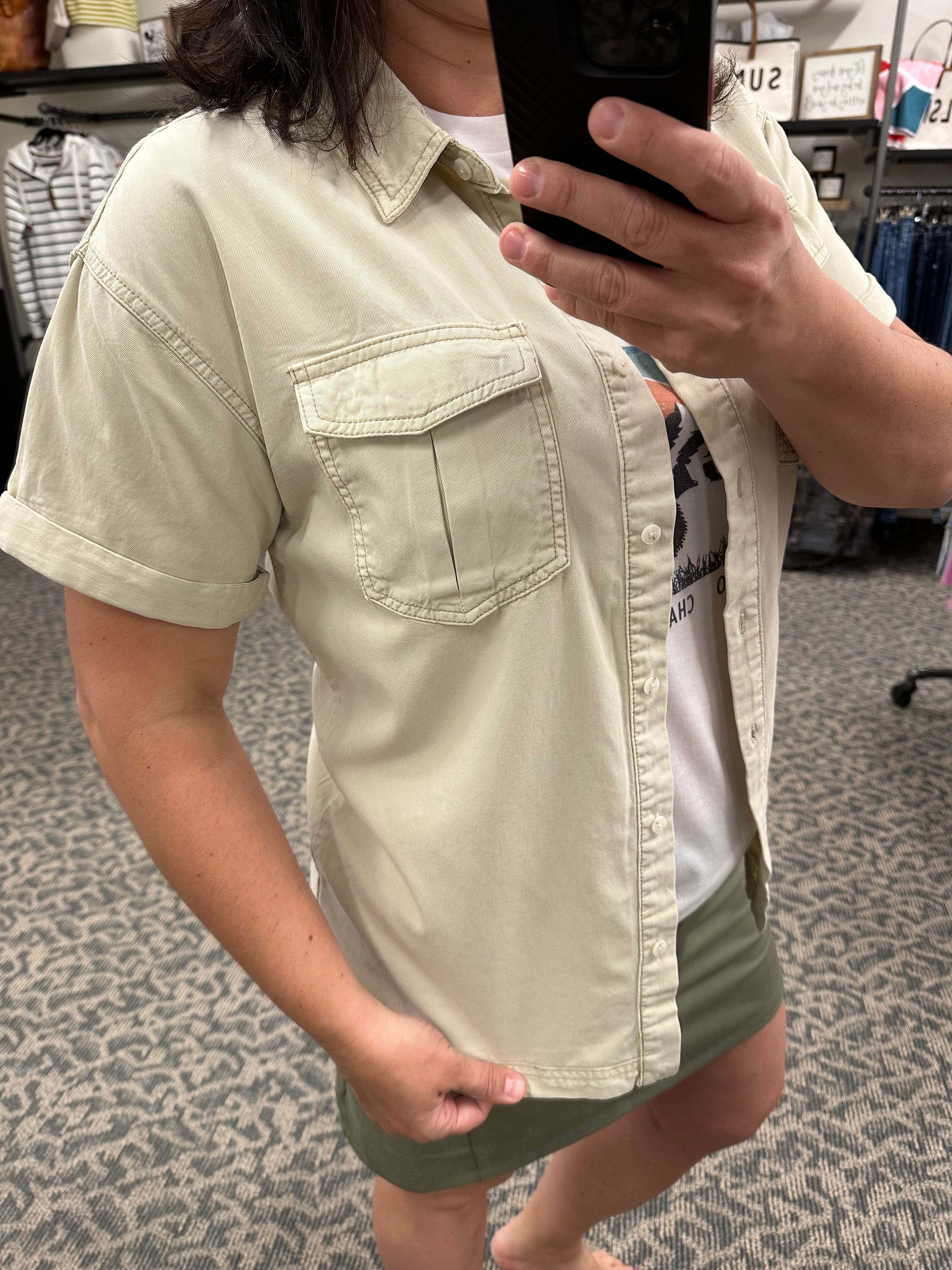 Ava Button Down Shirt (Seashell) Tops - Button Ups THREAD & SUPPLY