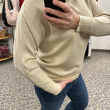 Natural Elevated Crew Neck Pullover Top - Sweatshirt MONO B