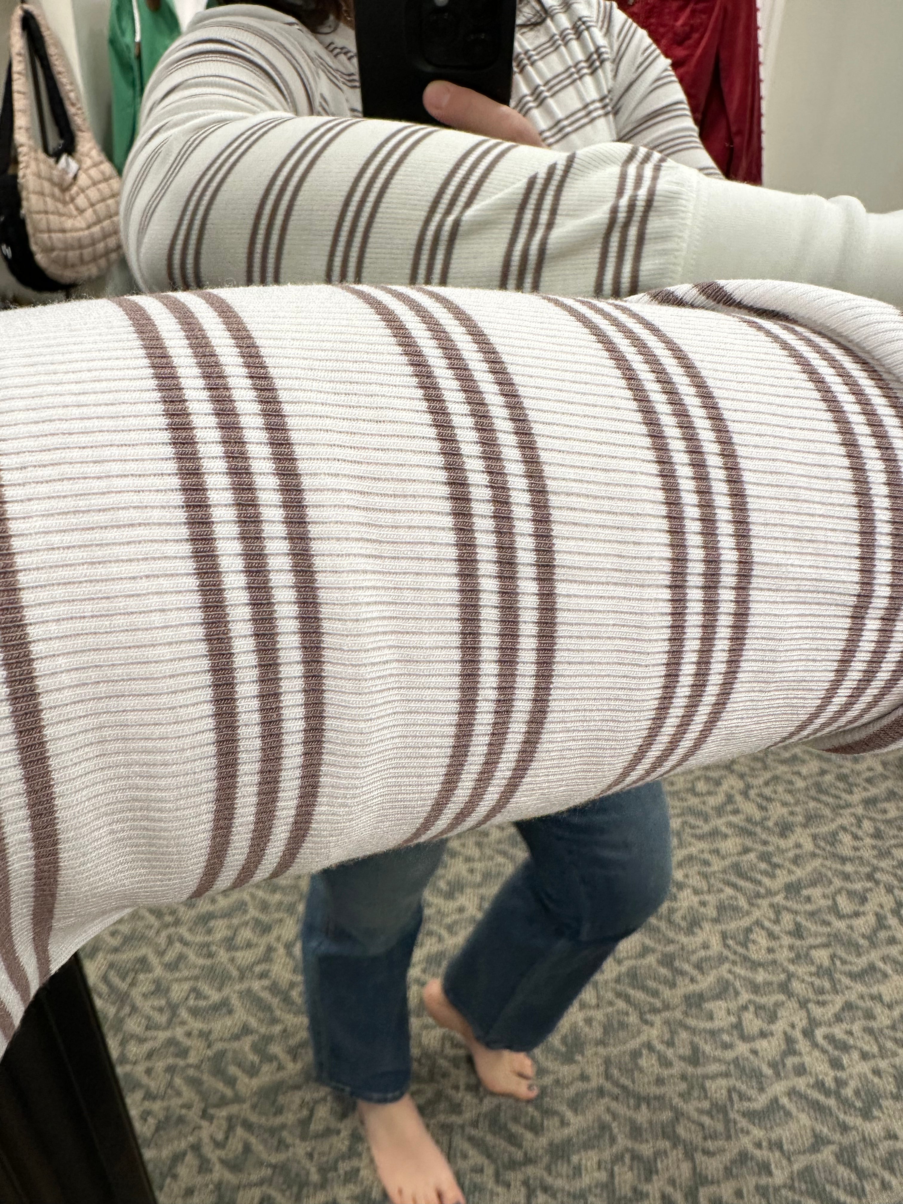 White Taupe Stripe Stacy Top Top - Tee THREAD & SUPPLY
