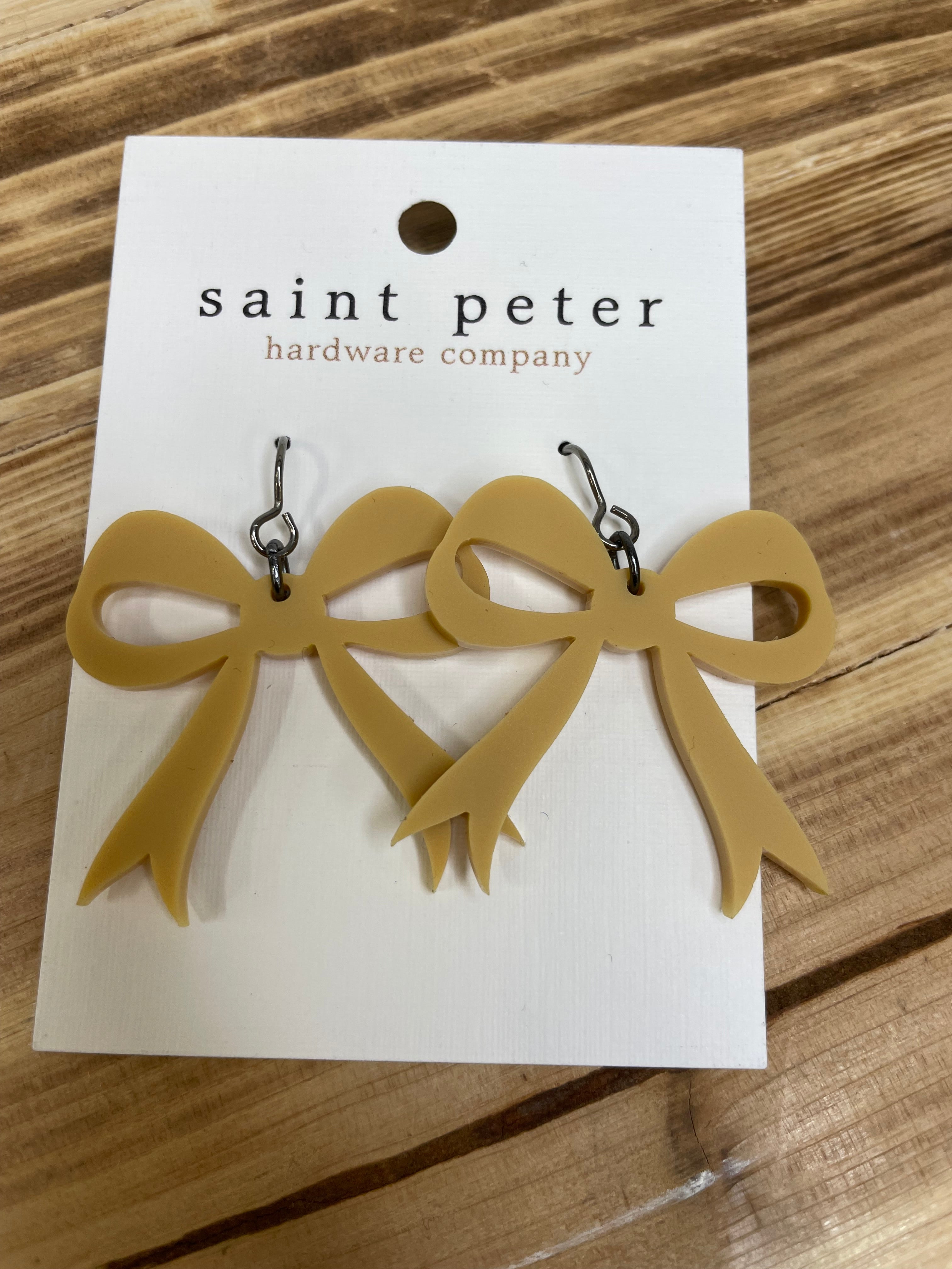 Acrylic Bow Earring Jewelry - Earrings St. Peter Hardware