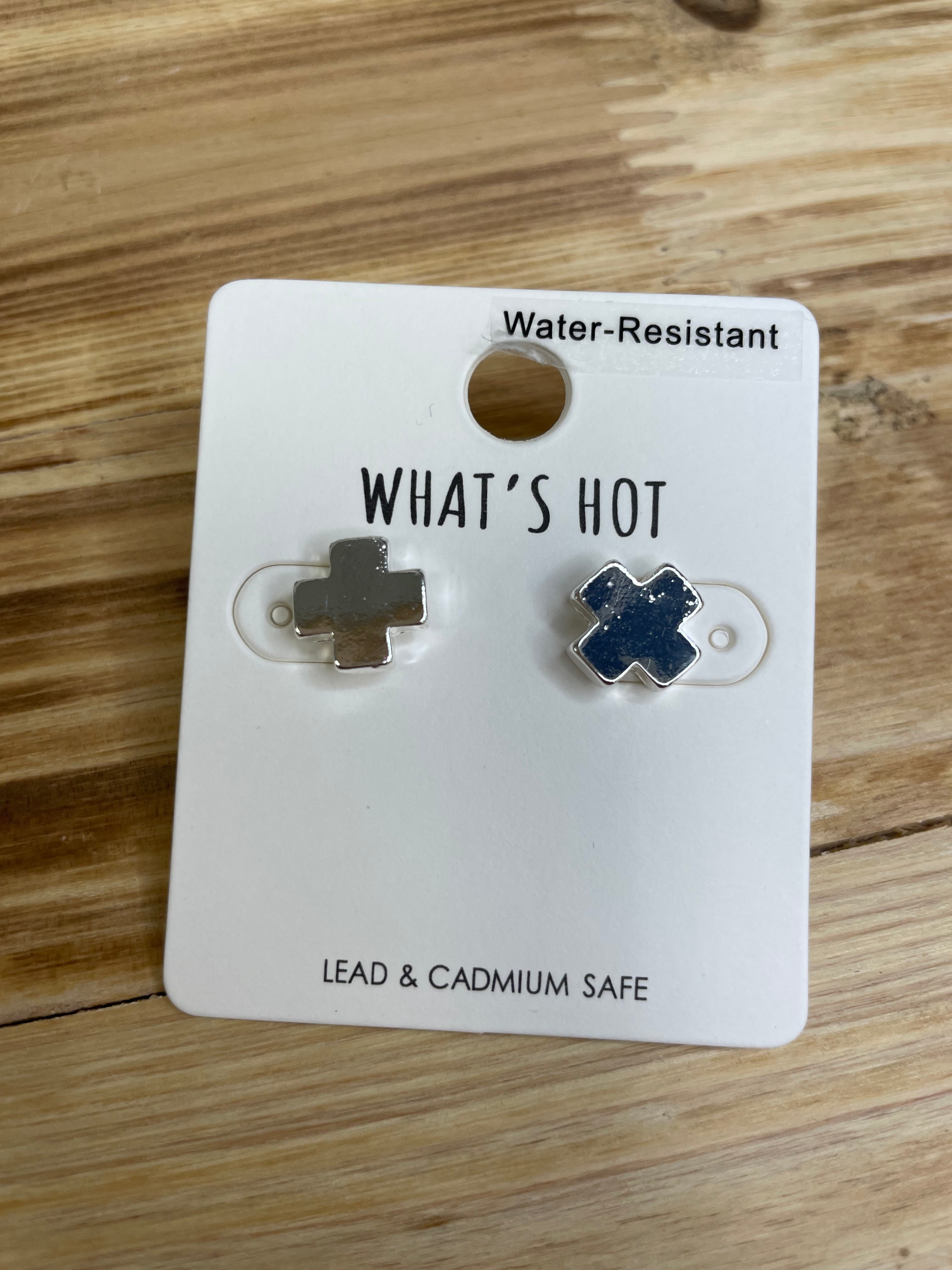 Silver Cross Stud Jewelry - Earrings WHAT'S HOT