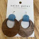 Engraved Wood Earrings Jewelry - Earrings SAINT PETER HARDWARE