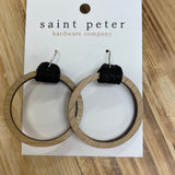 Wooden Circle Black Earrings Jewelry - Earrings SAINT PETER HARDWARE