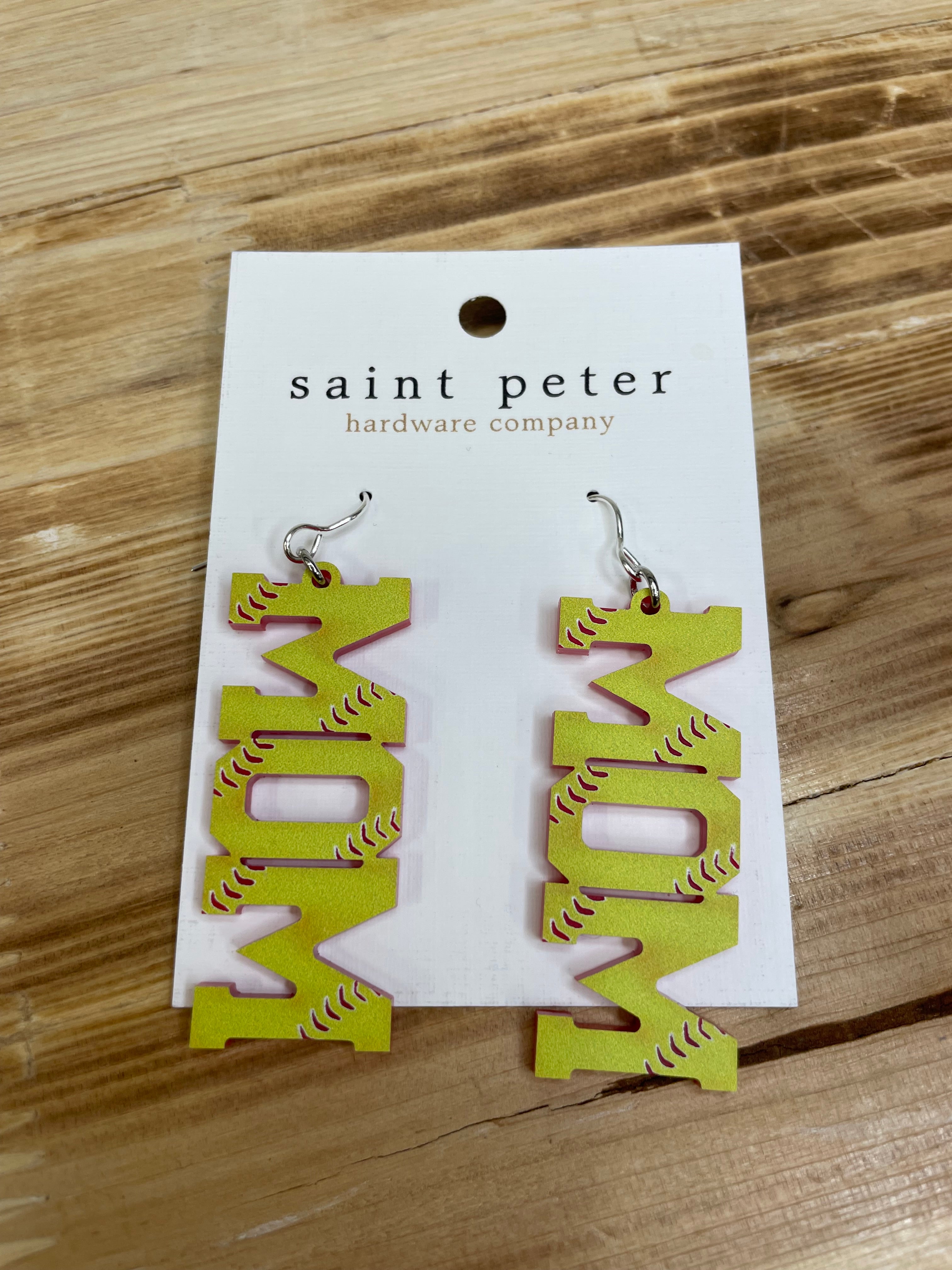 Softball Mom Earrings Jewelry - Earrings SAINT PETER HARDWARE