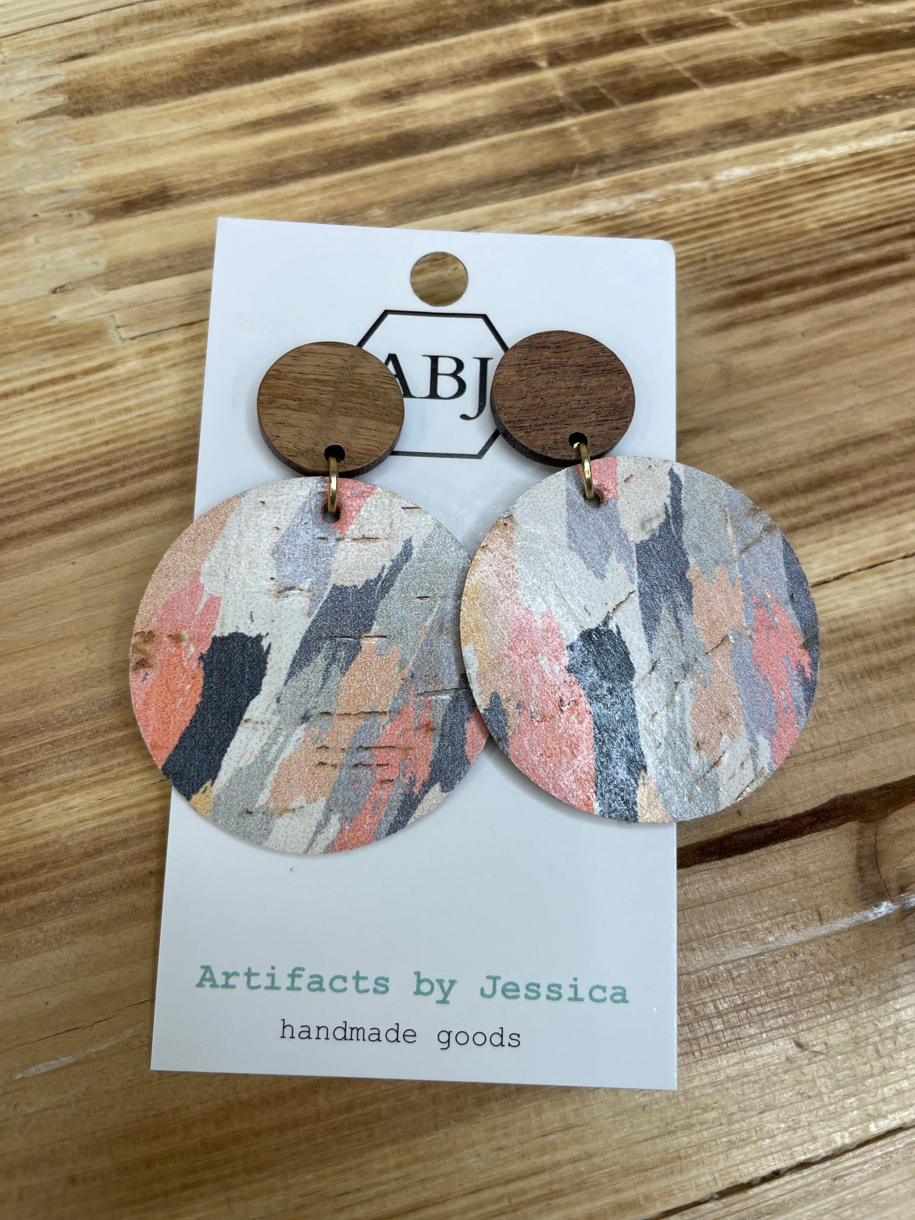 Watercolor Double Round Earrings Jewelry - Earrings ARTIFACTS JESSICA LYNCH