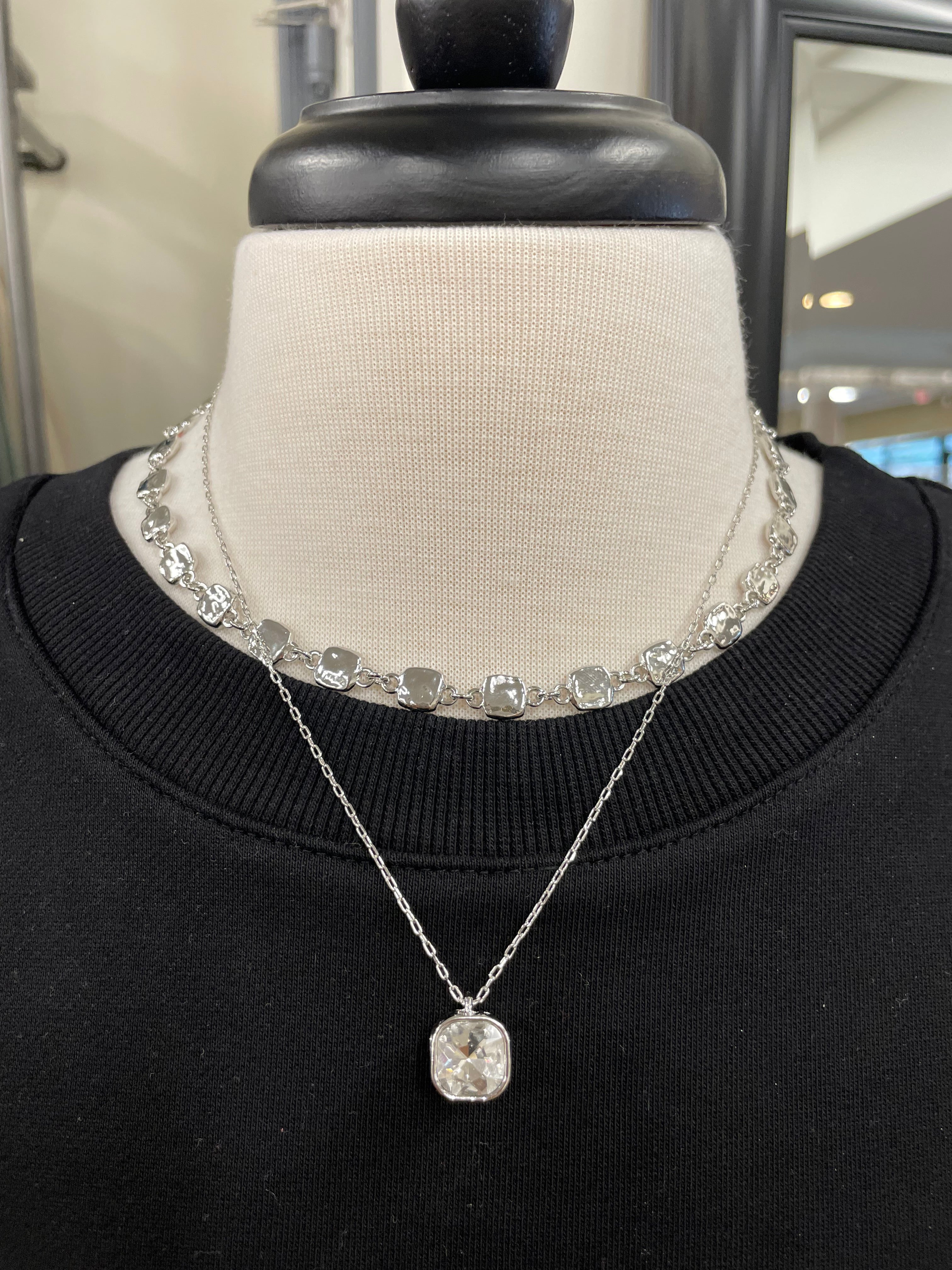 Back Silver Necklace Jewelry- Necklace MEGHAN BROWN STYLE