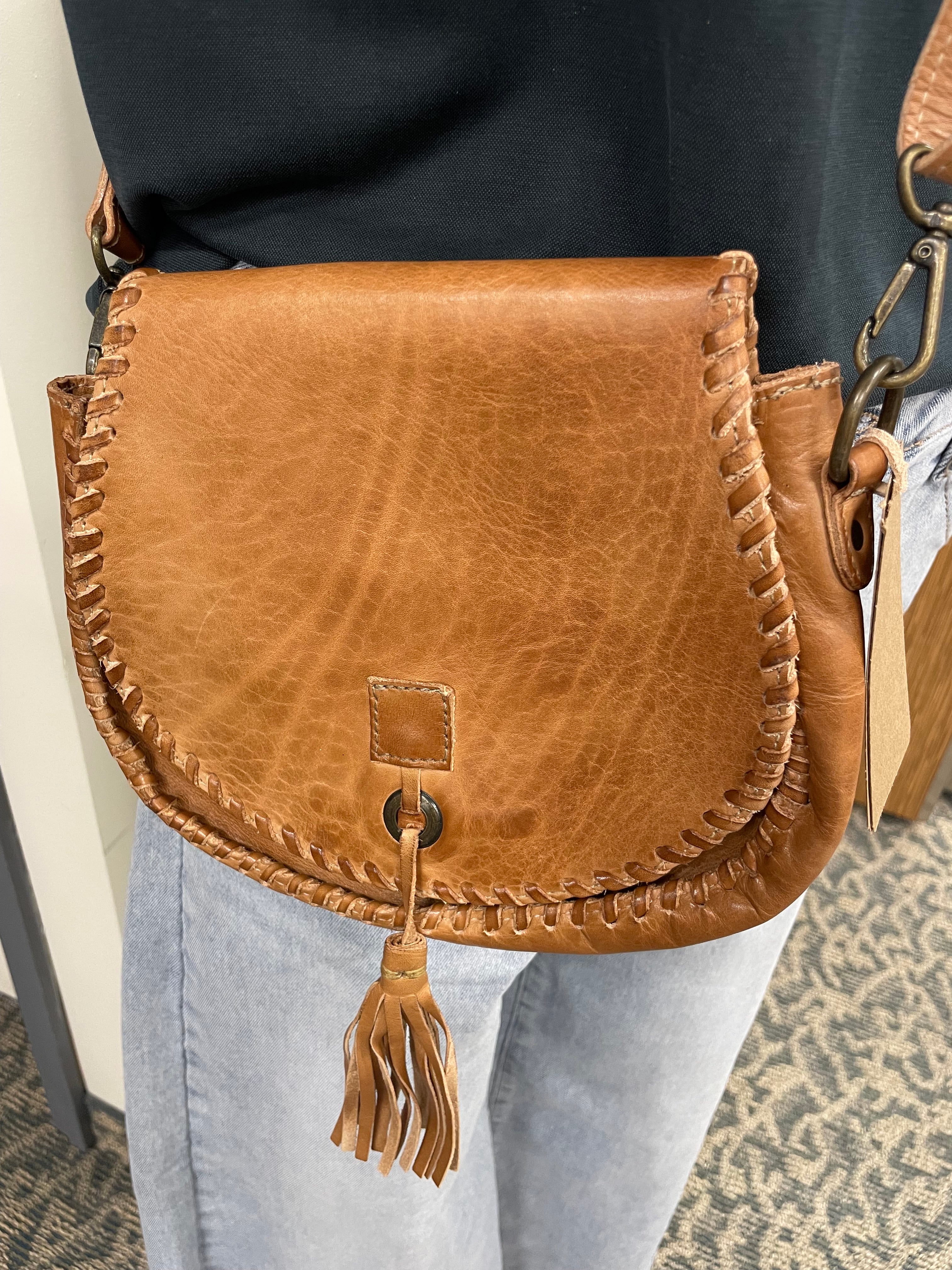 Half Moon Tan Rustic (Bed Stu) Bags- Purses BED STU