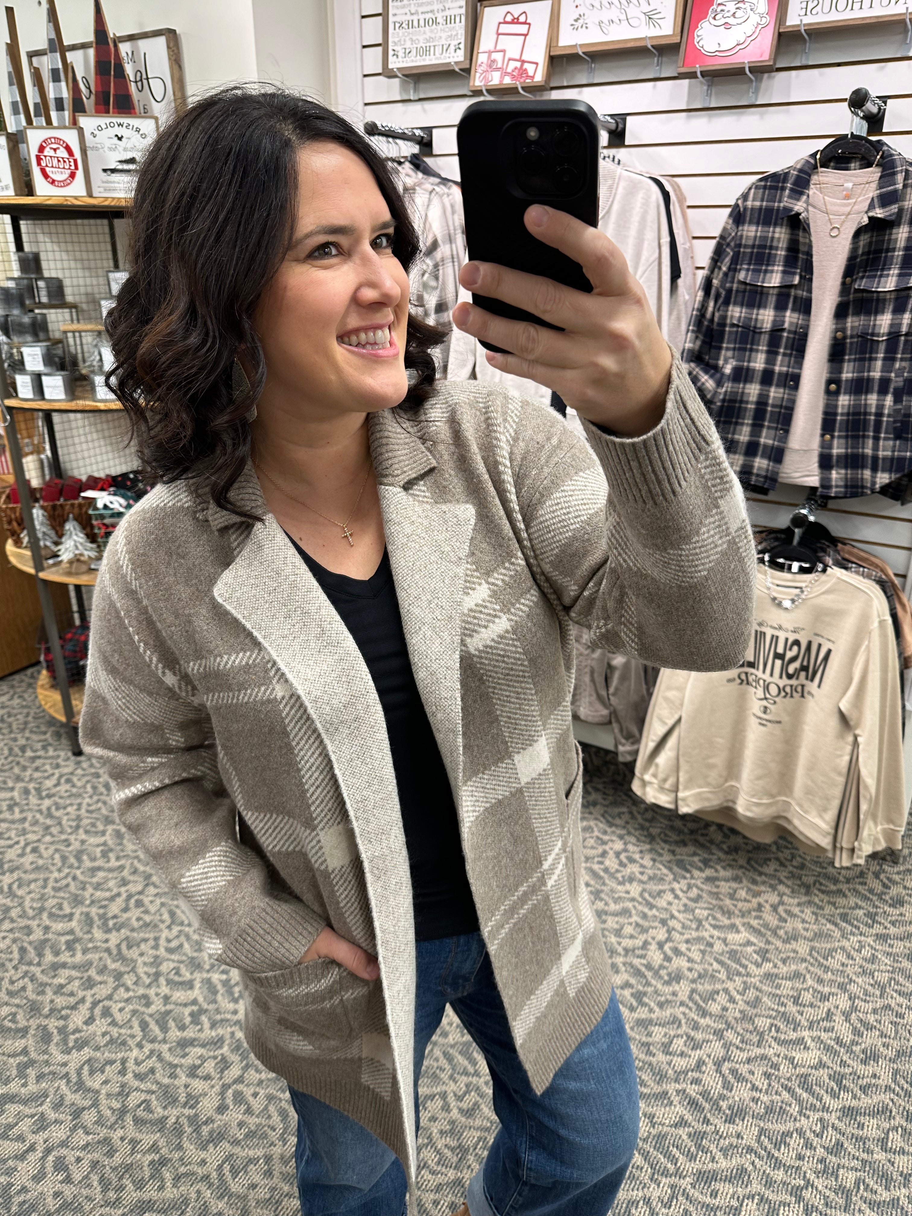 Mocha Coatigan Tops- Cardigans BE COOL