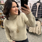 Oatmeal Adah High Neck Sweater Top - Sweater KUT FROM THE KLOTH
