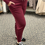 Oxblood Joselle Drawstring Jogger Bottoms- Joggers RD International